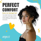 HOYOLS U Shaped Hair Bobby Pins Assorted Size, Secure Hold Metal Bun Clips Crimped Design with Ball Tips for Women Girls Updo Thin Thick Hair, 150 Count (Black)