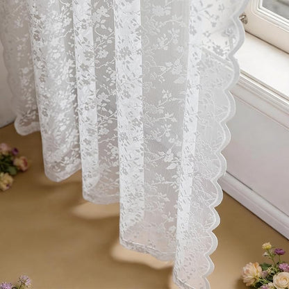 Anmao Vintage Lace Sheer Curtains 96 Inches Long - Image 9