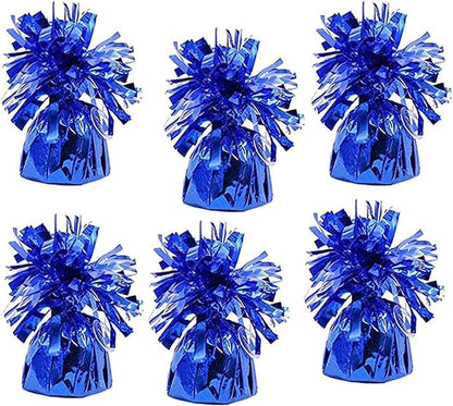 6-Count Blue Metallic Balloon Weights, Birthday Party Favors, Novelty and Gag by Chochkees