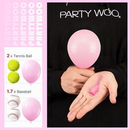 PartyWoo Baby Pink Balloons 100pcs Pastel Pale Light Pink Color | 5 Inch - Image 3