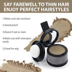 2 Pack Hairline Powder for Women and Men, Used to Root Touch Up Hair Color, Thinning and Gray Hair Coverage and Bald Spots Coverage, Light Coffee