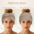 Wide Headbands For Women Extra Large Headband Twisted Knot Head Bands For Women's Hair Band Scarf Turban Accessories 6 Pack