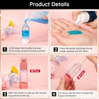 Segbeauty 1oz Refillable Small Airless Pump Bottles, 3pcs Empty Travel Size Containers for Creams, Mini Vacuum Lotion Travel Bottles for Toiletries, 30ml Pump Dispenser Sample Containers for Liquids