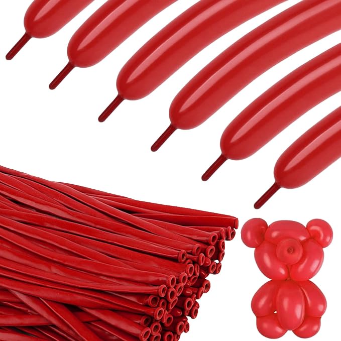Long Balloons - Red 260 Balloons by KEXINGTUO
