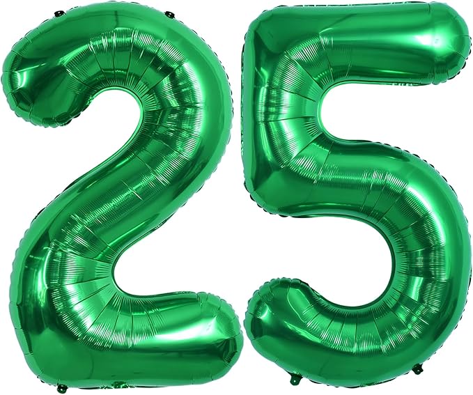 TONIFUL 40 Inch Large Dark Green Number 25 Balloons Giant Digital 25 or 52 by TONIFUL