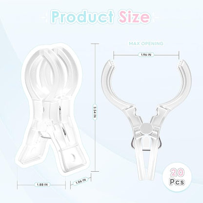 RELBRO Spring Clamps, 3.5 Inch Clear Plastic Clip, Invisible Design, Strong Grip - Image 2