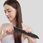 AINA Hair Straightener Comb, Flat Iron with Comb | Titanium Iron 450F | Dual Voltage Hair Straightening | Curling 2 in1 | Resolve Tangled | frizz Free (Vader Black)