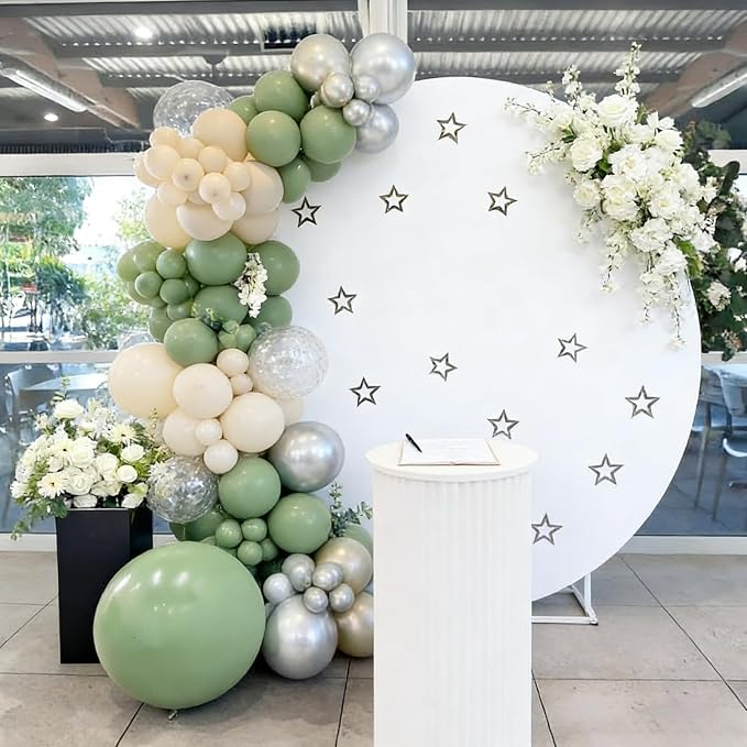 40pcs Sage Green Balloons, 12inch Matte Boho Green Balloons | Balloons - Image 6