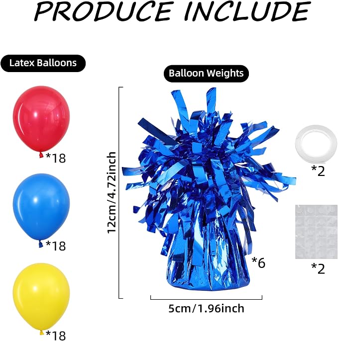 Blue Balloon Weights Pack of 6 - Image 5
