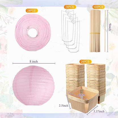 24 Set Hot Air Balloon Table Centerpieces Baby Shower Party Decoration Paper - Image 2