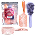 NVTED 3 PCS Hair Comb Set Beauty Hairbrush Wet and Dry, Silicone Scalp Scrubber Wet Hair Brush Shower Detangler For Women, Men