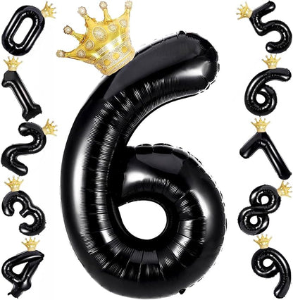 40 Inch Black Number Foil Balloons by Unknown