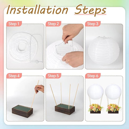 8 Sets Hot Air Balloon Table Centerpieces Kit All-In-One Hot Air Balloon - Image 5
