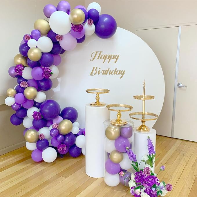 BAUANOOY Purple and Gold balloons - Image 7