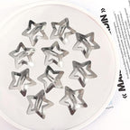 30 Pcs Metal Star Hair Clips 2000s Y2K Snap Barrettes 1.25 In Non Slip Star Hair Accessories for Women,Silver