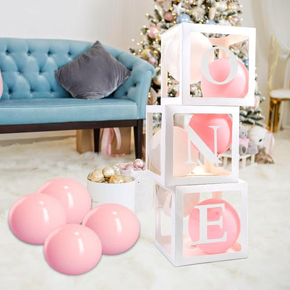 One Balloon Box First Birthday Balloons Boxes, 1st Birthday Party Decorations - Image 3