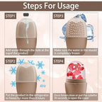 XHJRI Ice Face Roller Massager,Ice Cube Roller for Face, Eyes and Neck Naturally Conditioning and Skin Care,De-Puff Eye Bags,Reduce Migraine Pain,Reusable Massage Silicone Ice Mold (New Coffee)