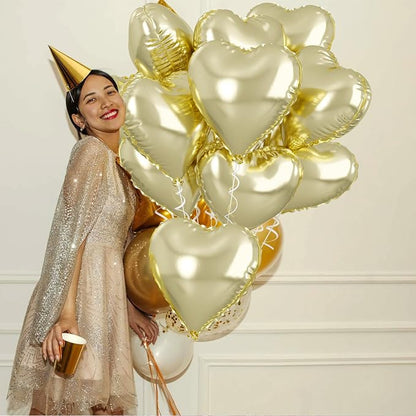Pastel Gold Heart Balloons - Image 6