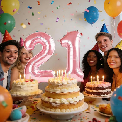 40 Inch Number 21 Balloons for 21st Birthday Party Decorations, 0-100 Jewelry - Image 2