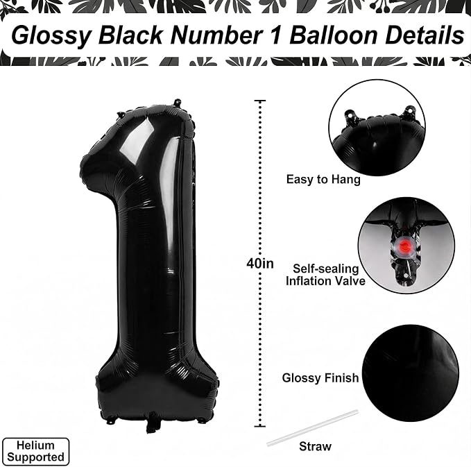 Black Number 11 Balloon 40 Inch, Foil Twin Digits - Image 4