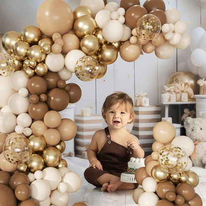 168pcs Brown Balloon Garland Arch Kit Different Sizes | 18 12 10 5 inch Latex / - Image 6