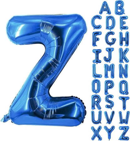 Letter Balloons 40 Inch Blue Giant Alphabet Balloons Letter Z | Foil Mylar Big by YUNSHANGMO