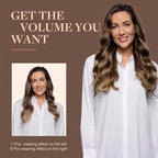 GOO GOO Clip in Hair Extensions Real Human Hair, Remy Human Hair Extensions Clip ins for Women, Natural Human Hair, 22inch 220g 9Pcs, #4/27/4 Balayage Chocolate Brown to Caramel Blonde
