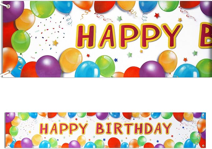 Letjolt Happy Birthday Banner Balloon Sign Huge Party Supplies 6 Feet | - Image 2