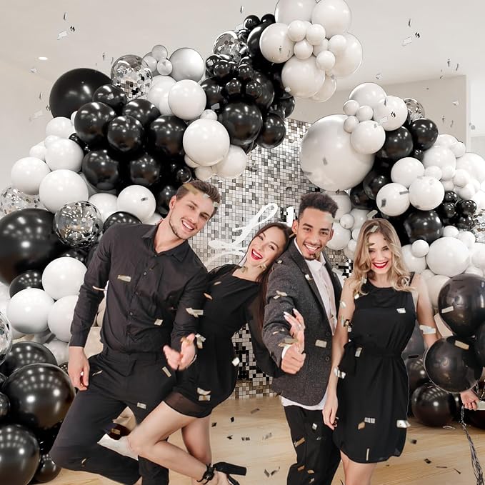 Black and White Balloon Arch Kit - Image 5