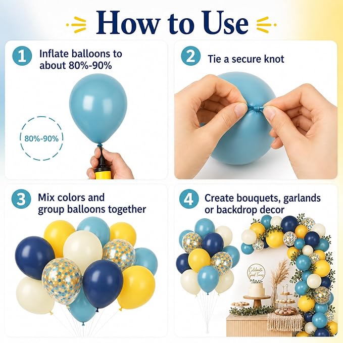 Blue and Yellow Balloons - Image 10