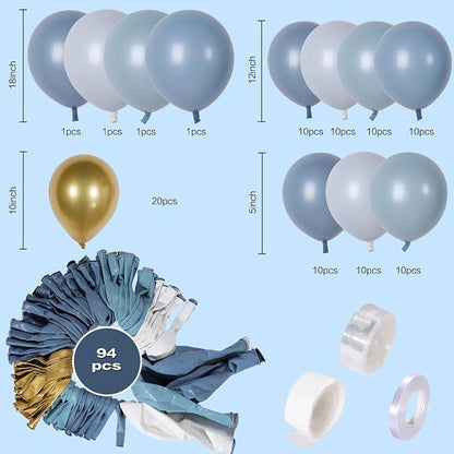 Dusty Blue Balloon Arch Kit - Image 4