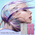 4 Pack Root Comb Applicator Bottle, Hair Oil Comb Applicator for Hair Dye, Shampoos, Salons (White+Pink)