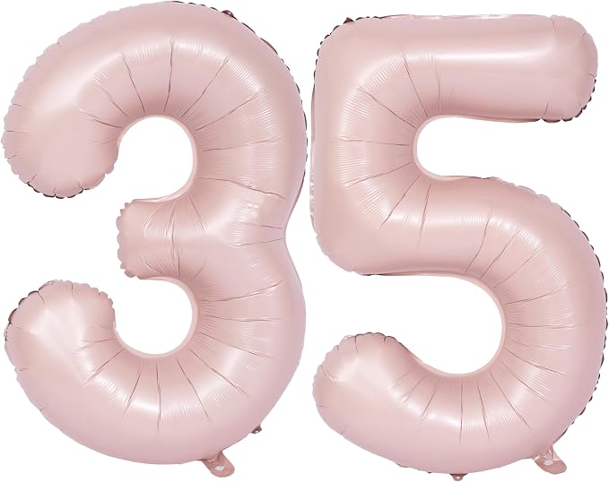 40 In Matte Pink Number Balloons Helium Foil Mylar Balloon Party Digital 35 | by Exquisitehighqualitypartydecorationstomeetyoureveryneed%EF%BC%81