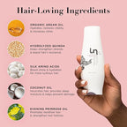 unwash Hydrating Hair Masque - Deep Conditioning & Restorative Hair Treatment for Damaged, Dry & Colored Hair, Sulfate & Paraben Free, Made w/Argan and Coconut Oils, 6.4 Fl Oz