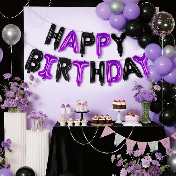 Happy Birthday Balloons Banner, Foil Balloon Personalized Name Letters Balloons - Image 4