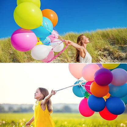 ASIYUHY 100 PCS Party Balloons Assorted Colors 12 Inch Rainbow Balloons - Image 3