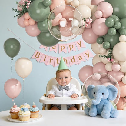 Ouddy Party 149Pcs Pink Sage Green Sand Balloon Garland Kit 18 12 10 5Inch | - Image 7