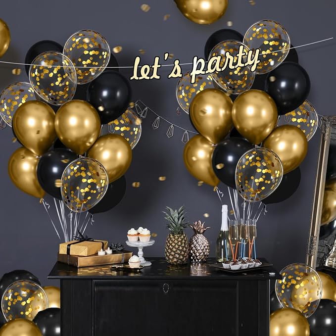 Black and Gold Balloons - Image 7