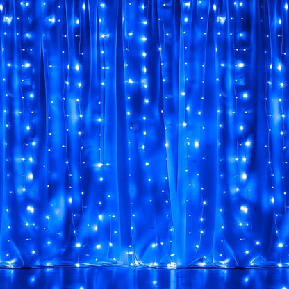 Dazzle Bright 300 LED Curtain String Lights, Christmas Fairy Lights - Image 2