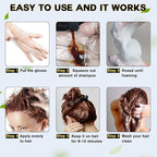 IIIMEIDU Dark Brown Hair Dye Shampoo 3 in 1 for Gray Hair, Herbal Ingredients Shampoo Hair Dye for Women Men, Grey Coverage 500ml