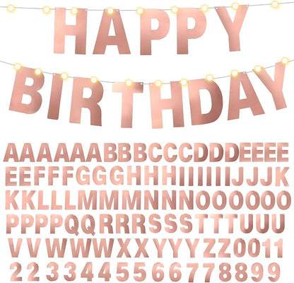 TaoBary 112 Pcs DIY Letter Kit Glitter Customizable Banner Letters Include 107 by TaoBary