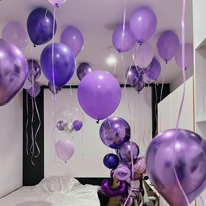 5 inch Purple Party Balloons - Image 8