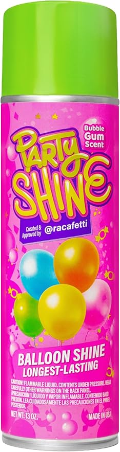 Party Shine Bubble Gum Balloon Shine Spray, Silicone Spray by ShinyFiesta