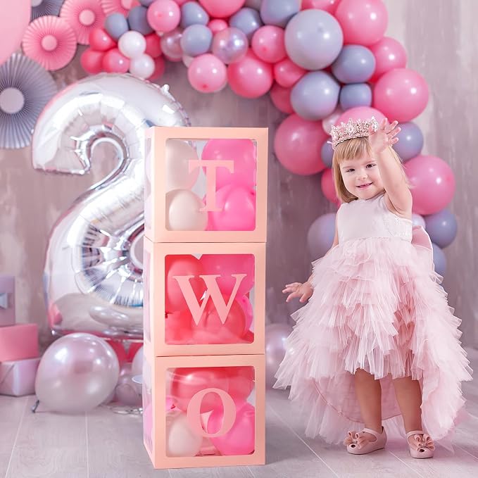 Voircoloria First Birthday Decorations One Balloon Boxes - Image 4