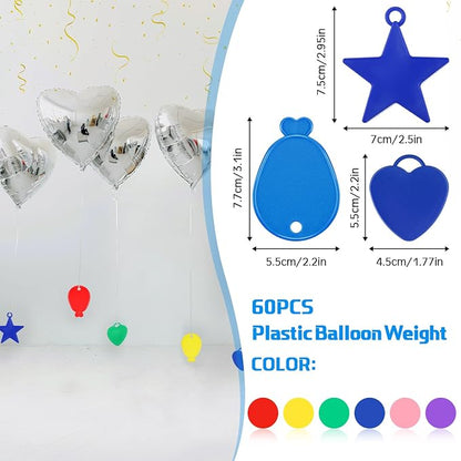 80 Pcs Plastic Balloon Weights Colorful Weights - Image 2