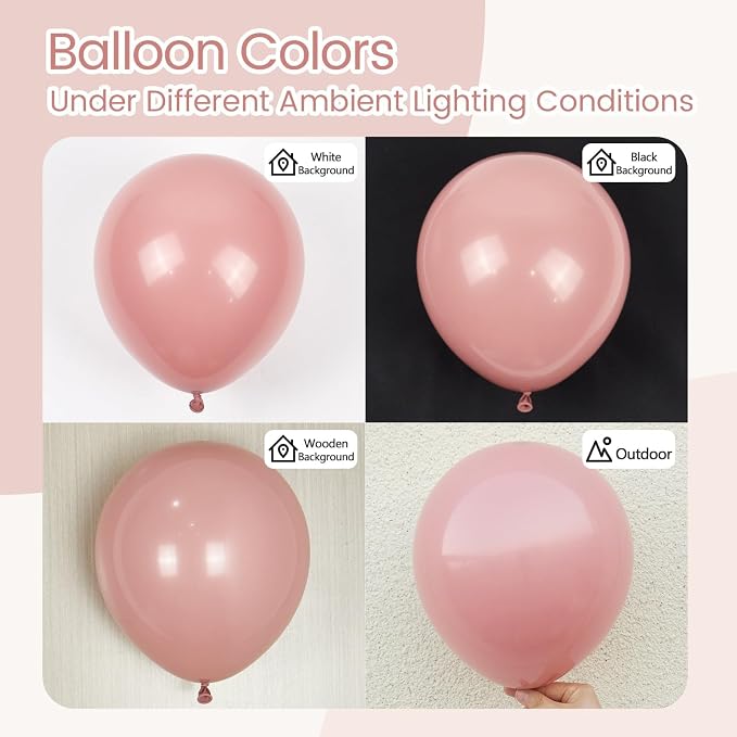 Awenztech 110pcs Dusty Pink Balloon Arch Garland Kit 18 12 10 5 inch | Wedding - Image 5