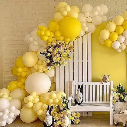 Voircoloria 66pcs Pastel Yellow Light Yellow Latex Party Balloons, 12inch | - Image 5
