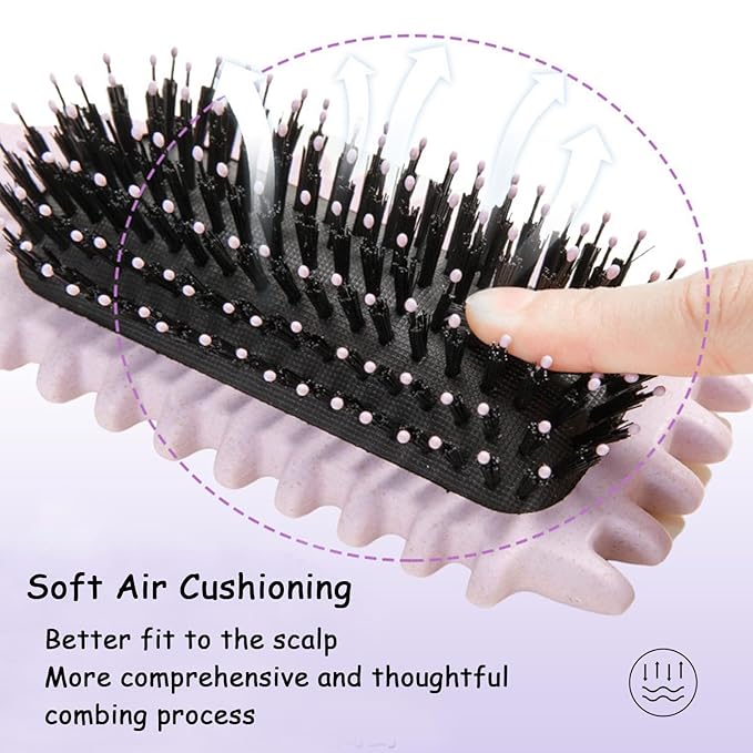 Curl Defining Brush, 1 PCS Curly Hair Brush, Brush for Curly Hair, for Combing and Shaping Men's and Women's Curls to Reduce Pulling (Beige)