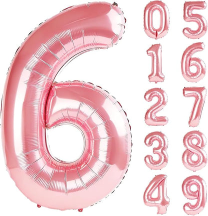 40 Inch Number 6 Balloons for 6th Birthday Party Decorations, 0-100 Jewelry by FOBELEC
