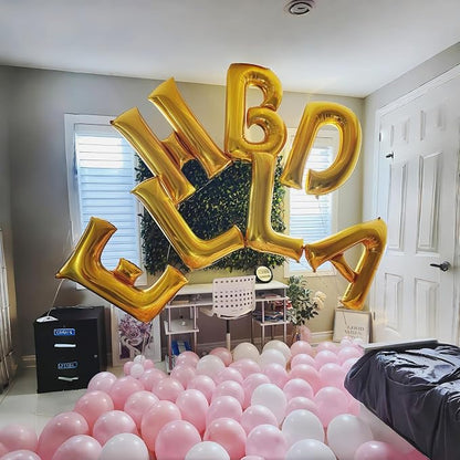 Giant S Alphabet Name Balloon, 40 Inch Helium Mylar Foil Word Balloons Letters - Image 4
